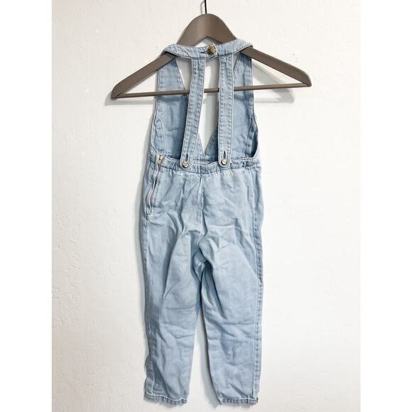 Chloe Denim Overalls Jumper Jeans Girls Kids 5 Blue Pants - Picture 9 of 15